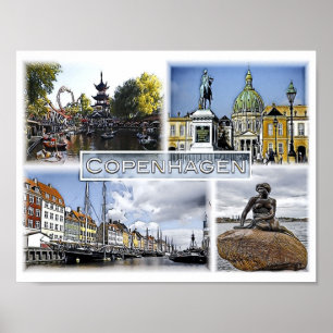 Köpenhamn - Danmark - Mosaic - Poster