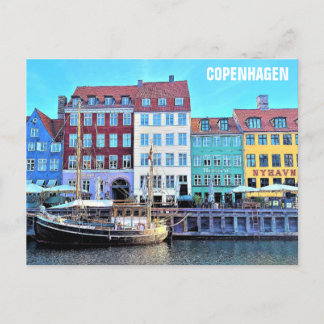 Köpenhamn Danmark Nyhavn Travel Photo Vykort
