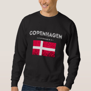Köpenhamn Danmark Resa Dannebrog Flagga Danish Kob Lång Ärmad Tröja