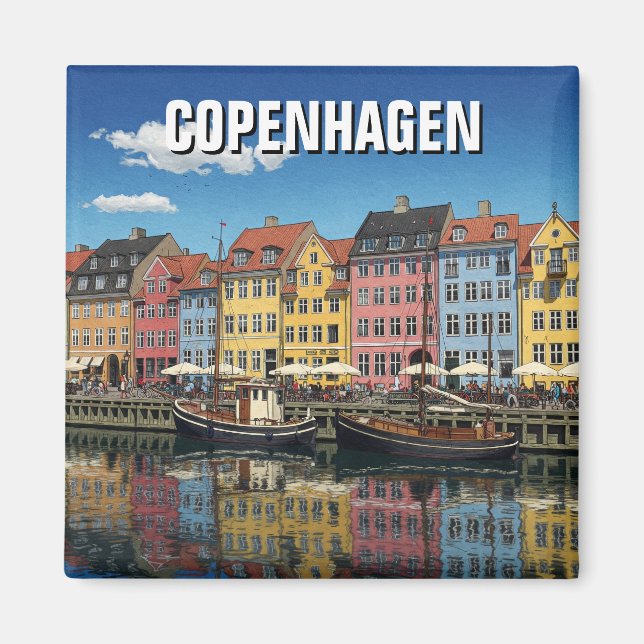 Köpenhamn Danmark Resa Magnet (Framsidan)
