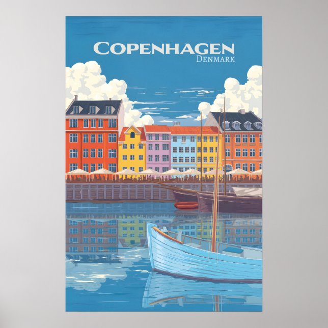 Köpenhamn Danmark Resaffisch Poster (Framsidan)