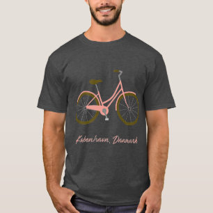 Köpenhamn Danmark Rosa Dansk cykeldesign T Shirt