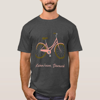 Köpenhamn Danmark Rosa Dansk cykeldesign T Shirt