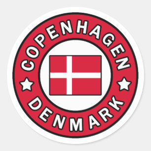 Köpenhamn Danmark Runt Klistermärke