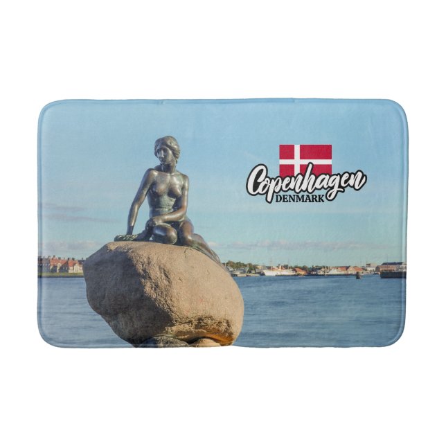 Köpenhamn Danmark-Sjöjungfrun Badrumsmatta (Framsidan)