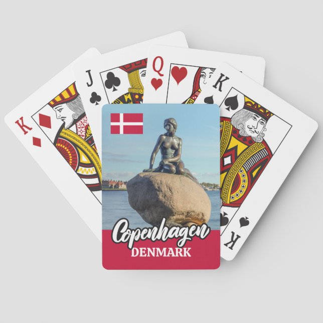 Köpenhamn Danmark-Sjöjungfrun Casinokort (Baksidan)