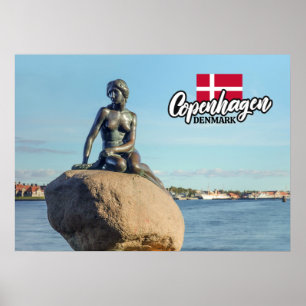 Köpenhamn Danmark-Sjöjungfrun Poster