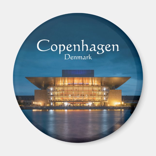 Köpenhamn Danmark Souvenir Magnet (Framsidan)