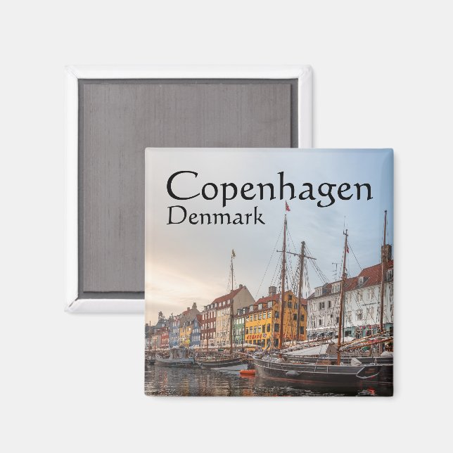 Köpenhamn Danmark Souvenir Magnet (Front/Back)
