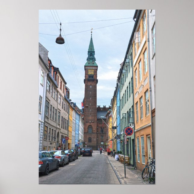 Köpenhamn, Danmark, Stadshus Poster (Framsidan)