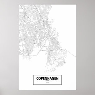 Köpenhamn, Danmark (svart på vitt) Poster