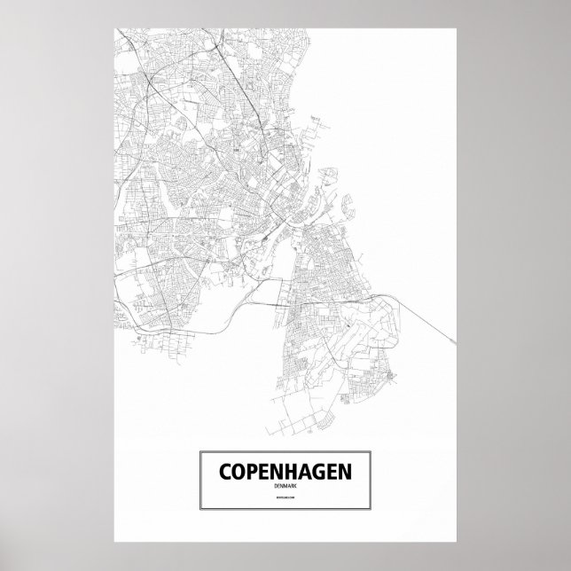 Köpenhamn, Danmark (svart på vitt) Poster (Framsidan)