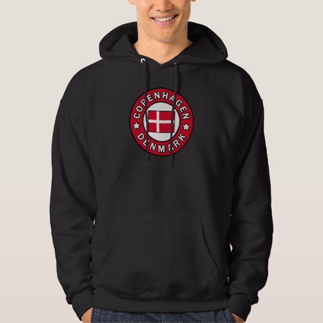 Köpenhamn Danmark Sweatshirt Med Luva (Framsida)