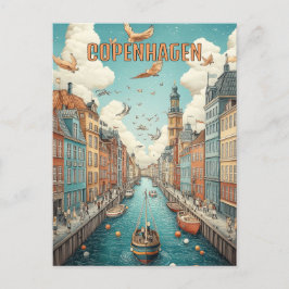 Köpenhamn Danmark Travel Vykort