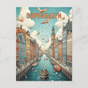 Köpenhamn Danmark Travel Vykort