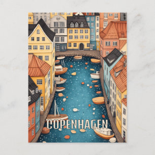 Köpenhamn Danmark Travel Vykort