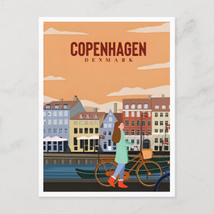 Köpenhamn Danmark - Vintage Europa Vykort
