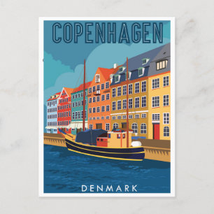 Köpenhamn Danmark - Vintage Europa Vykort