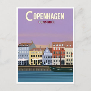 Köpenhamn Danmark - Vintage Europa Vykort