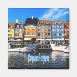 Köpenhamn Danmarks huvudstad Nyhavn Magnet