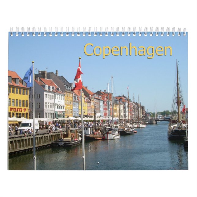 Köpenhamn, Denkmark Wall Calendar Kalender (Omslag)