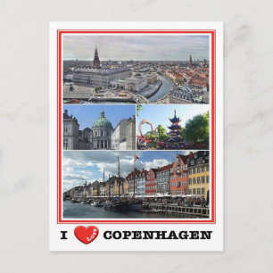 Köpenhamn - I Kärlek - Vykort