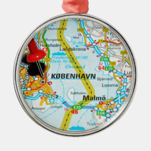 Köpenhamn København i Danmark Julgransprydnad Metall