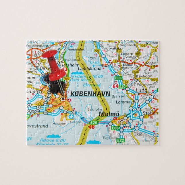 Köpenhamn København i Danmark Pussel (Horisontell)