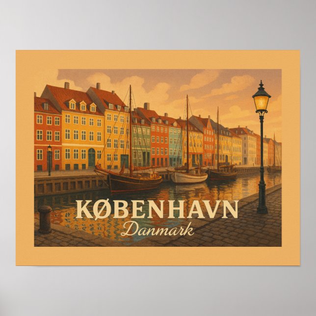 Köpenhamn Nyhavns hamn Poster (Framsidan)