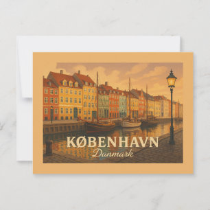 Köpenhamn Nyhavns hamn Vykort