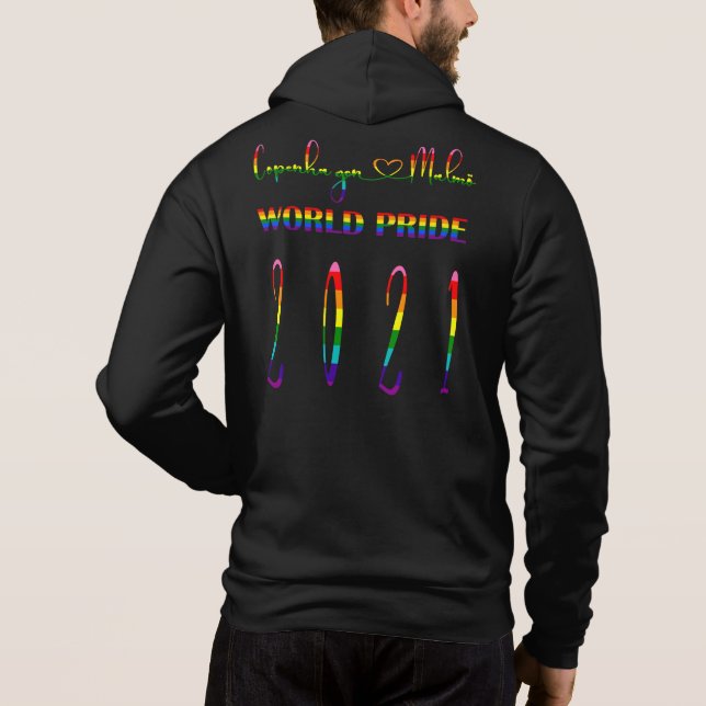 Köpenhamn och Malmö LGBTQ World Pride 2021 T Shirt (Baksida)