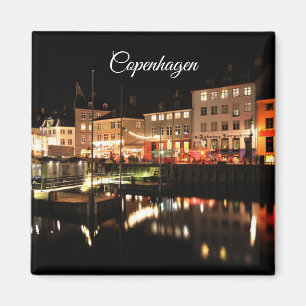 Köpenhamn på natten magnet
