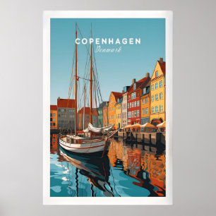 Köpenhamn Resa Postertryck Poster