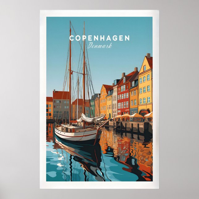 Köpenhamn Resa Postertryck Poster (Framsidan)