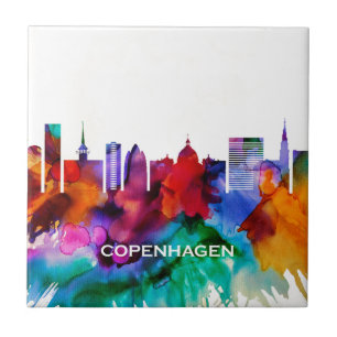 Köpenhamn Skyline Kakelplatta