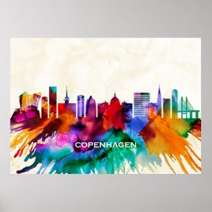 Köpenhamn Skyline Poster