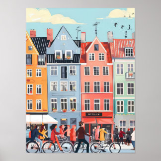 Köpenhamn Tryck Köpenhamn Illustration Danmark