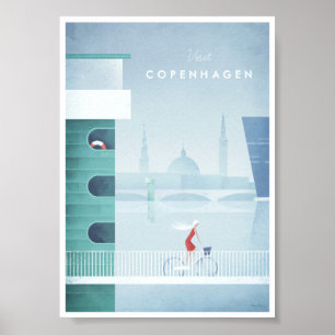 Köpenhamn Vintage resor Poster