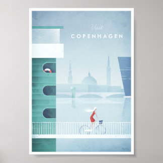 Köpenhamn Vintage resor Poster