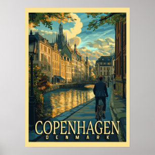 Köpenhamn Vintage resor Poster