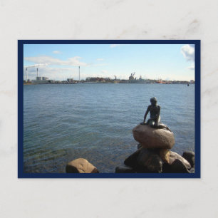 Köpenhamns hamn och den lilla Sjöjungfrun Vykort