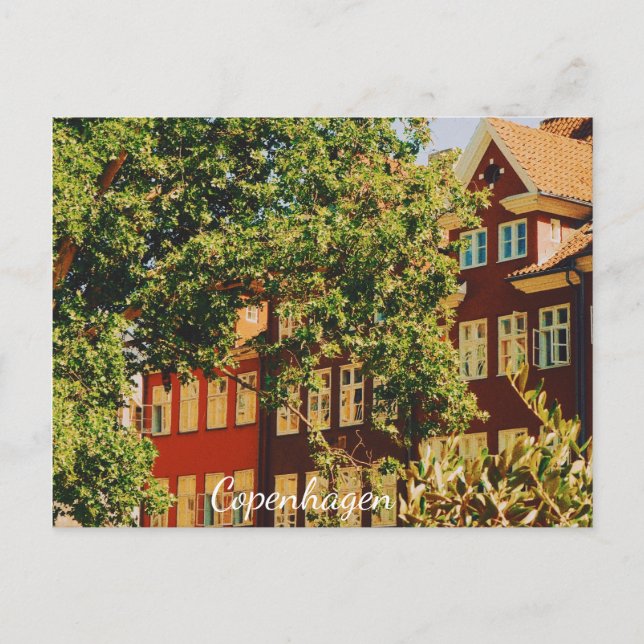 Köpenhamns stadsbild - Danmark Helg Vykort (Framsida)