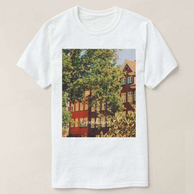 Köpenhamns stadsbild - Danmark T Shirt (Design framsida)