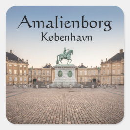 KöpenhamnsDanmark Fyrkantigt Klistermärke