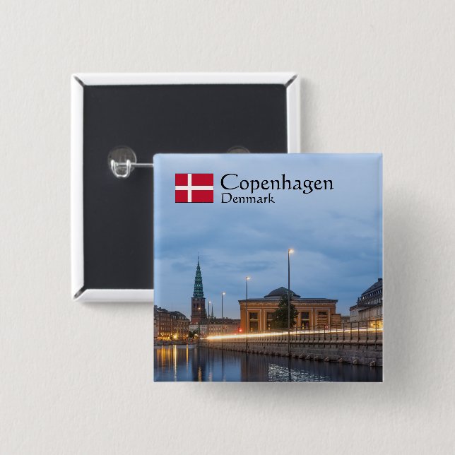 KöpenhamnsDanmark Knapp (Framsida & baksida)