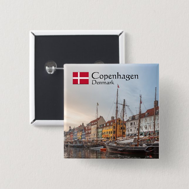 KöpenhamnsDanmark Knapp (Framsida & baksida)