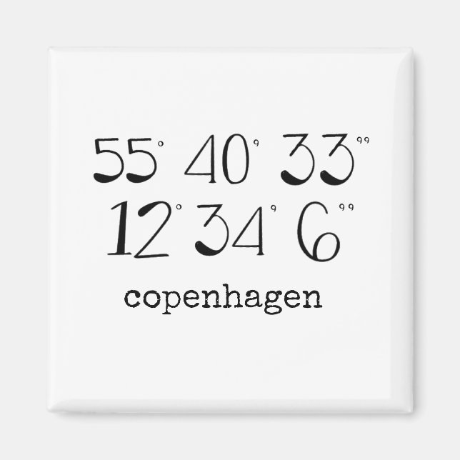 KöpenhamnsDanmark Magnet (Framsidan)