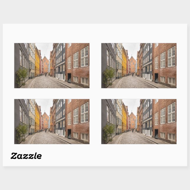 KöpenhamnsDanmark Rektangulärt Klistermärke (Ark)