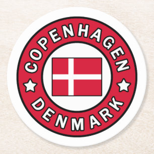 KöpenhamnsDanmark Underlägg Papper Rund