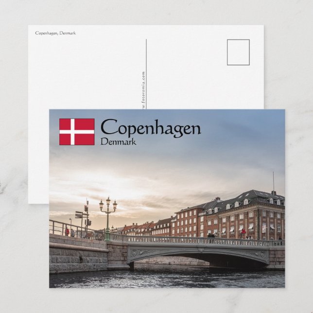 KöpenhamnsDanmark Vykort (Fram/baksida)